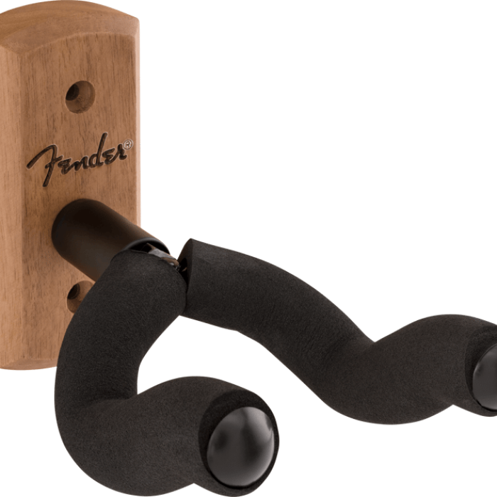 Fender 0991804042 Essentials Duvar Gitar Asma Aparatı (Walnut) | Ceviz Desenli Ahşap Tabanlı Klasik Görünümlü Askı