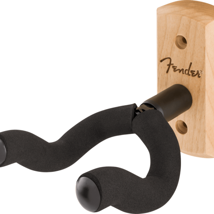 Fender 0991804089 Essentials Duvar Gitar Asma Aparatı (Maple) | Akçaağaç Desenli Ahşap Tabanlı Şık ve Güvenli Askı