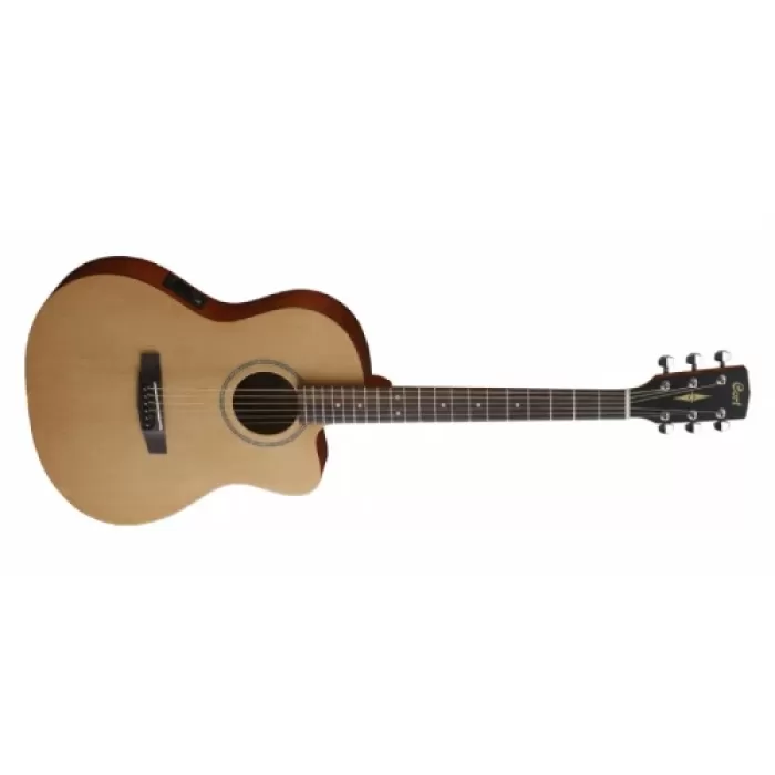 Cort Jade6 Natw Elektro Akustik Gitar - Natürel (orta/profesyonel Seviye) | Masif Ladin Kapak, Maun Arka Ve Yanlar, Küçük Gövde (jade) Tasarımı, Fishman Isys Plus EQ Ve Özel Taşıma Çantası Dahil