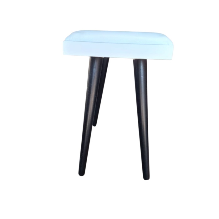 Dekoratif Piyano Taburesi Beyaz