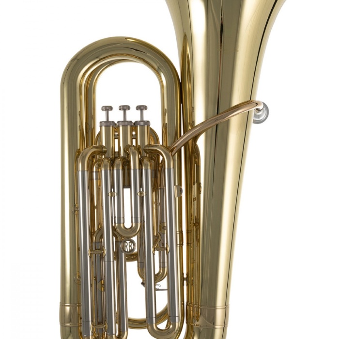 Roy Benson Tb-301-3 Pistonlu Tuba (profesyonel - Bb Tuba) | 3 Pistonlu Mekanizma, Sarı Pirinç Gövde, Nikel Gümüş Dış Slaytlar, Lake Bitiş | Ölçüler: 3/4 Ölçü Kompakt Tasarım