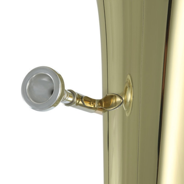 Roy Benson Tb-301-3 Pistonlu Tuba (profesyonel - Bb Tuba) | 3 Pistonlu Mekanizma, Sarı Pirinç Gövde, Nikel Gümüş Dış Slaytlar, Lake Bitiş | Ölçüler: 3/4 Ölçü Kompakt Tasarım