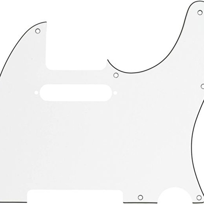 Fender 0991375000 Telecaster 8 Delikli Pickguard (Parchment) | 3 Katmanlı Yapı (3-Ply), Vintage Tarzı 8 Vida Deliği ve Yüksek Kalite PVC