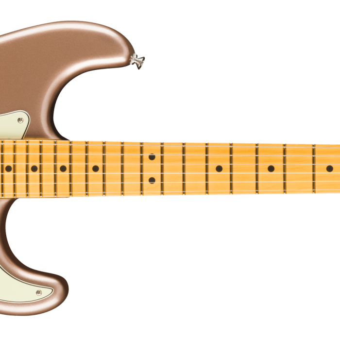 Fender 0114942384 American Professional Classic Stratocaster Elektro Gitar (Faded Firemist Gold) | Akçaağaç Klavye, V-Mod II Manyetikler ve Modern C Sap Profili