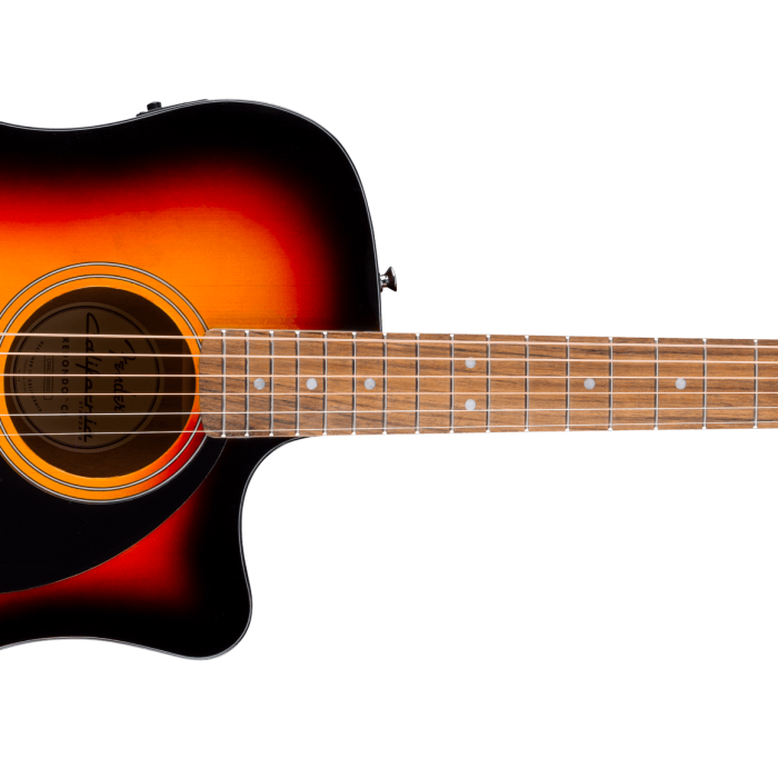 Fender 0974220500 California Standard Redondo CE Elektro Akustik Gitar (3-Color Sunburst) | Masif Ladin Üst, Fishman Preamp Sistemi ve Eğimli Kasa Tasarımı