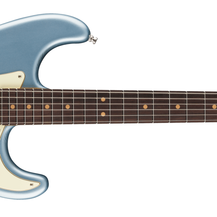 Fender 0178222883 American Ultra Luxe Vintage 60s Stratocaster Elektro Gitar (Ice Blue Metallic) | Akçaağaç Klavye, Ultra Noiseless Manyetikler ve Paslanmaz Çelik Perdeler