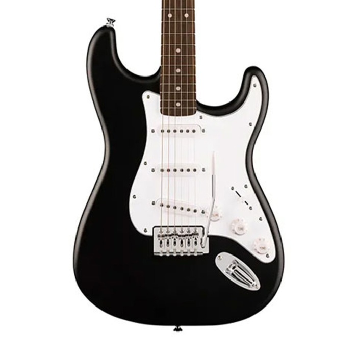 Squier 0379600506 Debut Series Stratocaster Elektro Gitar (Black) | Laurel Klavye, Üçlü Single-Coil Manyetik Dizilimi ve İnce Sap Profili