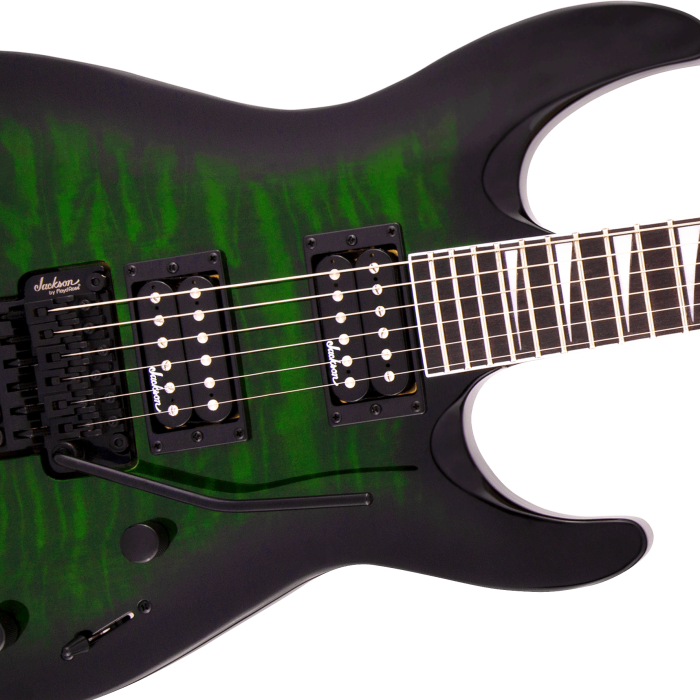 Jackson JS Dinky Arch Top JS32Q DKA Amaranth Klavye Transparent Green Burst Elektro Gitar