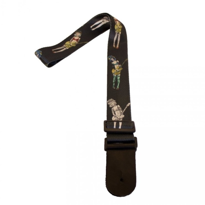 1Strap 1ST007 Elektro Gitar Askısı (Profesyonel - Enstrüman Askısı) | Yumuşak Pamuksu Doku, Omuz Desteği, Premium Deri Başlıklar | Ölçüler: Genişlik 5 cm, Konforlu Geniş Kesim