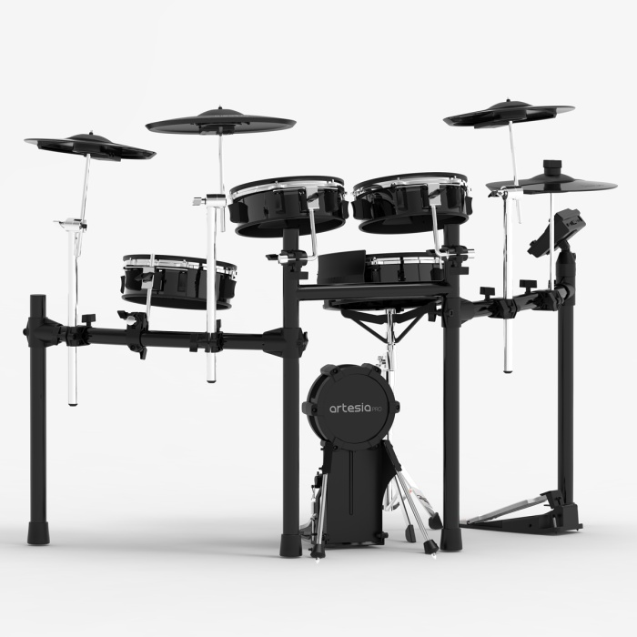 Artesia A250-BMS Legacy Dijital Davul Seti Black Metallic Stripe (Orta Seviye) | File Deri Mesh Padler, Hassas Tetikleme, Komple Set