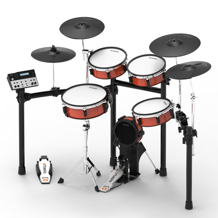 Artesia A250 Legacy Dijital Davul Seti (Başlangıç/Orta) | Komple Set, File Deri Mesh Padler, Hassas Tetikleme, Dahili Eğitim Modülleri ve Sesler