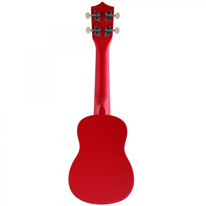 Angel AUK21-RD Soprano Ukulele - Kırmızı (Başlangıç - Renkli Seri) | Kırmızı Parlak Bitiş, Yumuşak Naylon Teller, Yeni Başlayanlar İçin İdeal Klavye | Ölçüler: 21 İnç / 330 mm Skala