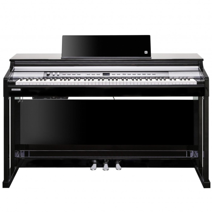 Kurzweil CUPP1-BP Dijital Piyano (Siyah Lake) | Parlak Siyah Kaplama Lüks Görünüm