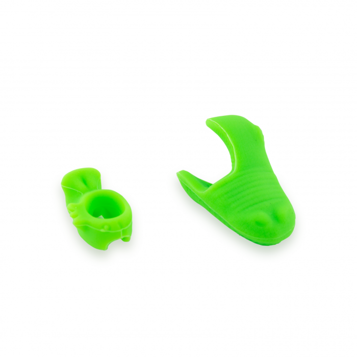 Carlovy CVBHB-GRN Keman Yay Tutma Aparatı - Yeşil (Eğitim - Ergonomik Destek) | Doğru Yay Tutuşu Eğitimi İçin Tasarlanmış, Yumuşak Kauçuk Malzeme, Kolay Montaj | Uyum: Standart Keman Yayları