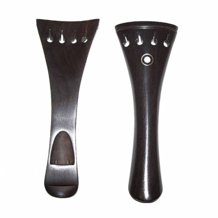 Carlovy CVTPG44 Keman Kuyruğu (Profesyonel - Abanoz Tailpiece) | Hakiki Abanoz Ağacı, Geleneksel Hill-Style Tasarım, Akustik İletkenliği Yüksek Malzeme | Uyum: 4/4 (Tam Boy) Kemanlar