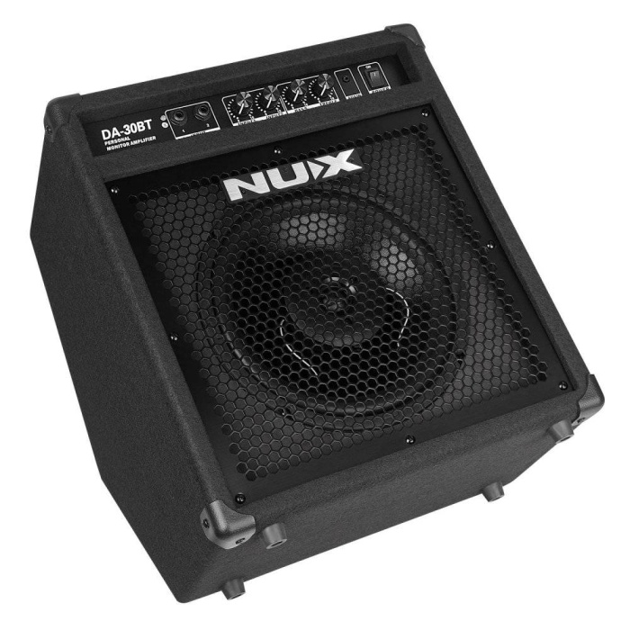 NUX DA-30BT Dijital Davul Amfisi (Profesyonel - Bluetooth Monitör) | 30 Watt Güç, 10 İnç Hoparlör, FRFR Karakteri, Bluetooth Üzerinden Müzik Çalma | Ölçüler: 340 x 280 x 300 mm