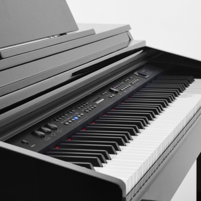 Artesia DP-150E-BP Dijital Piyano - Lake Siyah (Üst Segment - Konsol Piyano) | Parlak Lake Siyah (Black Polished) Finish, Gerçekçi Çekiç Aksiyonu, Yüksek Güçlü Hoparlör Sistemi | Ölçüler: 1370 x 430 x 840 mm