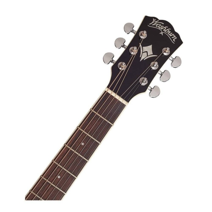 Washburn EA12B Mini Jumbo Elektro Akustik Gitar - Siyah (Profesyonel - Festival Serisi) | Dar Kasa (Mini Jumbo), Ihlamur Gövde, Dahili Preamp ve Akort Cihazı | Ölçüler: 648 mm Skala Uzunluğu