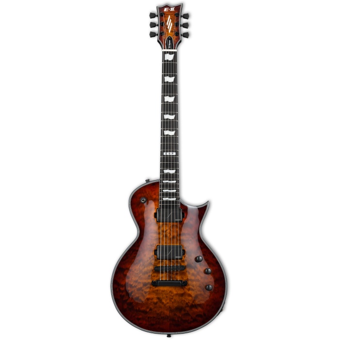 ESP E-II Eclipse Quilted Maple Tiger Eye Sunburst Elektro Gitar