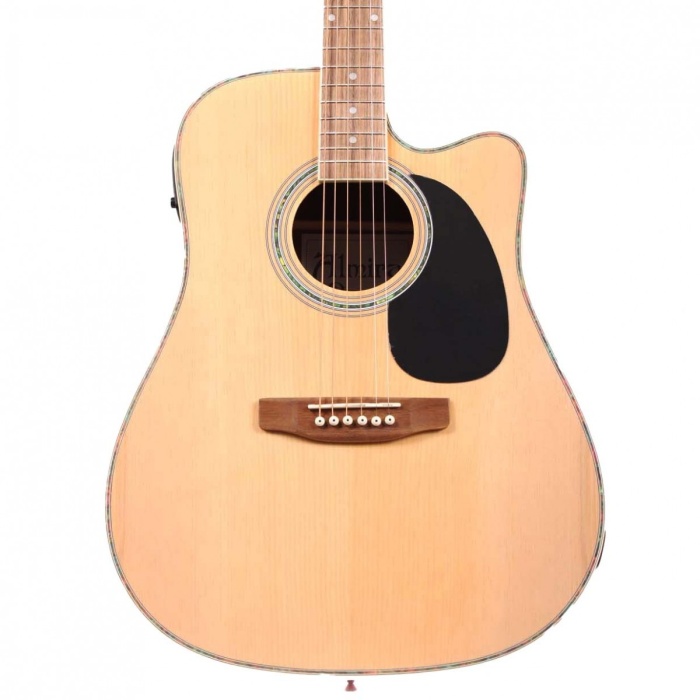 Almira F800N-CE Elektro Akustik Gitar (Orta Seviye - Cutaway Kasa) | Eşikaltı Manyetik Sistemi, Aktif 4-Band EQ, Geliştirilmiş Akustik Rezonans | Ölçüler: 41 İnç Standart Dreadnought