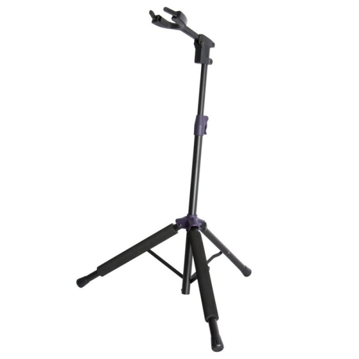 On Stage GS8200 AutoGrip Gitar Standı (Profesyonel - Güvenlikli Sehpa) | Otomatik Kilitleme Mekanizması (AutoGrip), Yükseklik Ayarlı Gövde, Enstrüman Koruyucu Sünger Kaplama | Uyum: Evrensel Gitar Uyumu