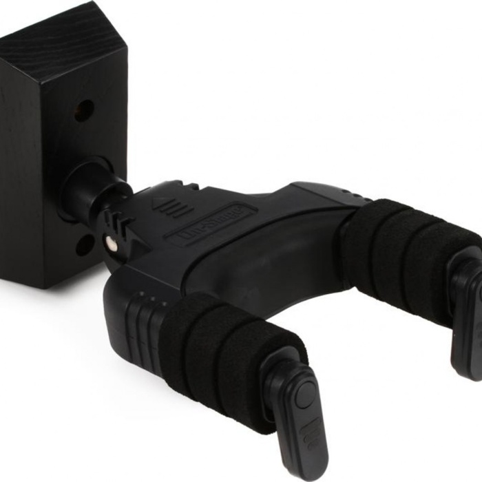 On Stage GS8730BK Duvar Tipi Kilitli Gitar Standı (Siyah) | Ahşap Tabanlı Otomatik Kilit Sistemi