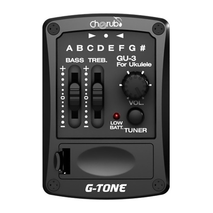 Cherub GU-3 Ukulele Preamfi + EQ | 2 Band Ekolayzer Dahili Tuner