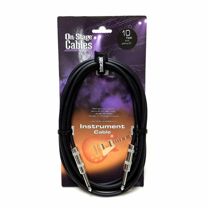 On Stage IC-10 Enstrüman Kablosu (3 Metre) | Standart Jak-Jak Bağlantı