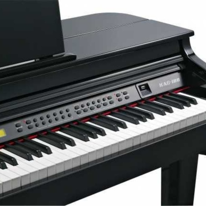 Kurzweil KAG100-BP Kuyruklu Dijital Piyano Parlak Siyah (Üst Segment) | 88 Tuşlu Çekiç Aksiyonlu Klavye, Bluetooth, Zengin Ses Kütüphanesi