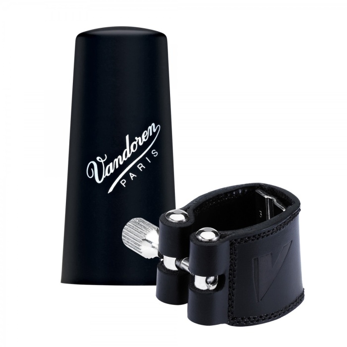 Vandoren LC21P Cuir Sib Klarnet Bek Deri Bilezik ve Kapak (Profesyonel) | 3 Farklı Baskı Plakası, Yumuşak ve Sıcak Tonlar, Tam Uyumlu Yapı