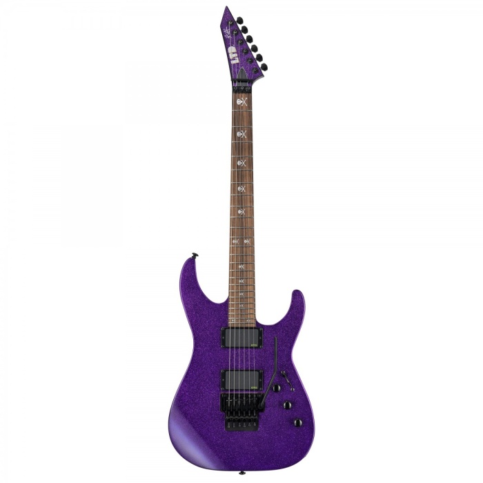 ESP LTD LKH602PSP Kirk Hammett KH-602 Purple Sparkle Elektro Gitar | Neck-Thru (Sap-Gövde Birleşik) Yapı, EMG Bone Breaker Manyetikler, Floyd Rose 1000 Tremolo Sistemi
