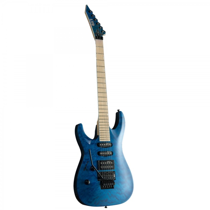 ESP LTD MH-203QM Elektro Gitar See Thru Blue - Solak
