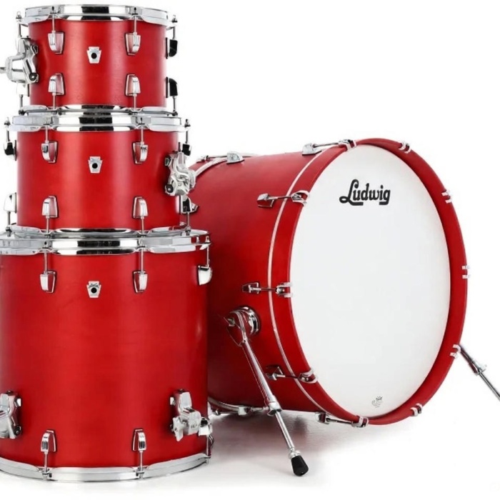 Ludwig LN34023TXPR Neusonic Downbeat Shell Set (Diablo Red) | Modern Rock Tonu Hafif Tasarım
