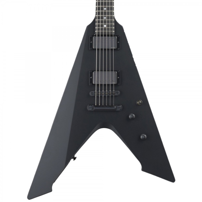 ESP LTD LVULTUREBLKS James Hetfield Signature Vulture (Black Satin) | V Kasa Mat Siyah EMG Het Set