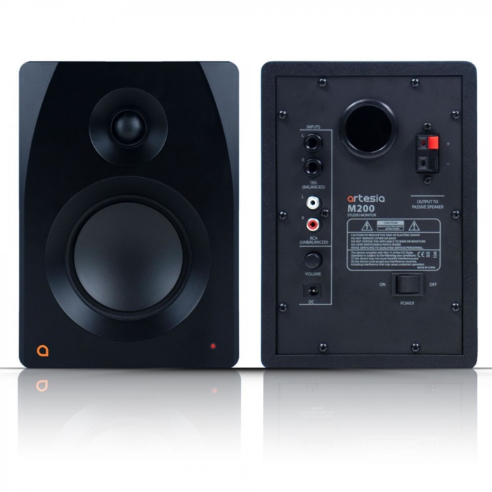 Artesia M200 Aktif Stüdyo Monitörü (Çift - 4 İnç) | 60 Watt Güç, Doğal ve Dengeli Frekans Cevabı, Ev Stüdyosu İçin İdeal Referans Hoparlör