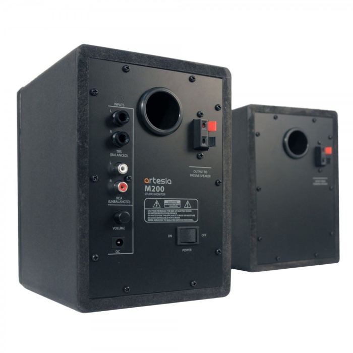 Artesia M200 Aktif Stüdyo Monitörü (Çift - 4 İnç) | 60 Watt Güç, Doğal ve Dengeli Frekans Cevabı, Ev Stüdyosu İçin İdeal Referans Hoparlör