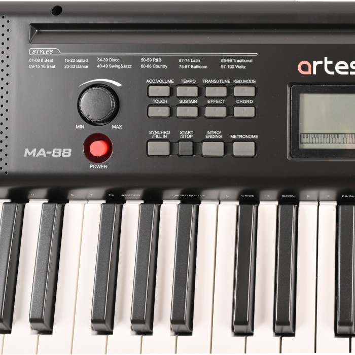Artesia MA-88 Dijital Org (Başlangıç - 61 Tuş) | Dahili Ses Kütüphanesi ve Ritimler, Metronom Özelliği, Taşınabilir Kompakt Gövde Yapısı