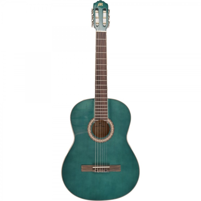 Miguel Angela MA1-BL Klasik Gitar - Mavi (Başlangıç - Eğitim Serisi) | Mat Mavi Renk Varyantı, Ergonomik Sap Profili, Dengeli Öğrenci Gitarı | Uyum: 4/4 (Tam Boy) Standart