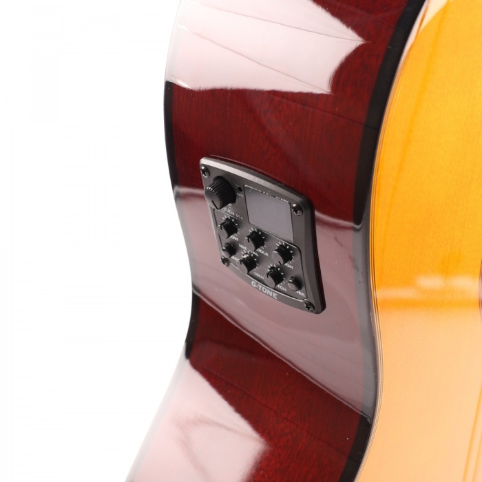 Miguel Angela MA5CE-N Elektro Klasik Gitar (Profesyonel - Masif Kapak) | Masif Üst Kapak (Solid Top), Cutaway Tasarım, Sahne Kullanımı İçin Yüksek Kalite Preamp | Uyum: 4/4 (Tam Boy) Standart