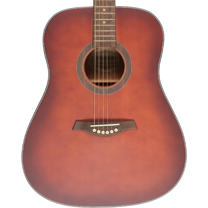 Madison MAG-41M-TRD Akustik Gitar - Şeffaf Kırmızı (Başlangıç - Trans Red) | 41 İnç Dreadnought Kasa, Transparent Red Parlak Bitiş, Ihlamur Gövde, Güçlü Akustik Tını | Ölçüler: 648 mm Skala Uzunluğu