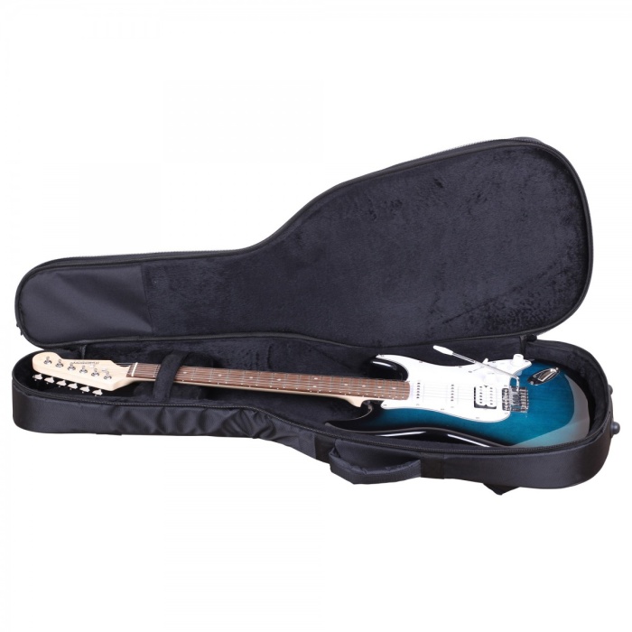 Madison MEGB3-BK Elektro Gitar Kılıfı (Orta Seviye - Standart Koruma) | Su İtici Dış Kumaş, Toz ve Çizilmelere Karşı Dolgulu Yapı, Ayarlanabilir Askılar | Uyum: Tüm Standart Elektro Gitarlar (ST, T, LP Tipi)