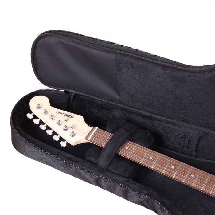 Madison MEGB3-BK Elektro Gitar Kılıfı (Orta Seviye - Standart Koruma) | Su İtici Dış Kumaş, Toz ve Çizilmelere Karşı Dolgulu Yapı, Ayarlanabilir Askılar | Uyum: Tüm Standart Elektro Gitarlar (ST, T, LP Tipi)