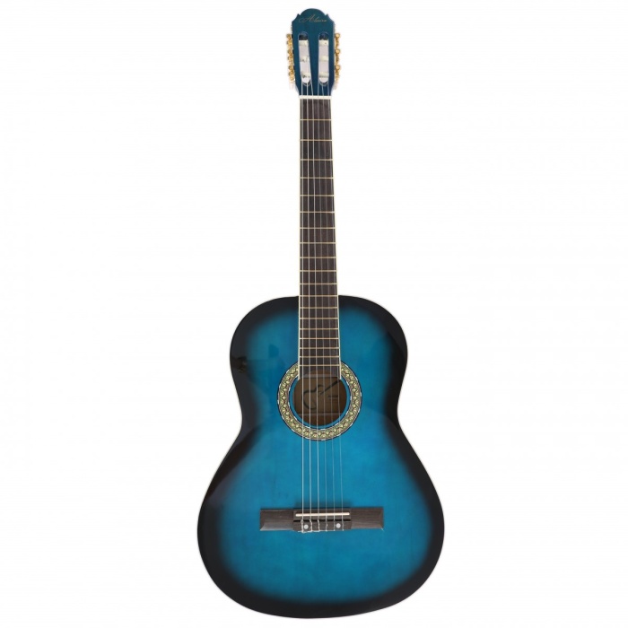 Almira MG917-BLS Klasik Gitar - Blue Sunburst (Başlangıç - 4/4 Boy) | Mavi Sunburst Kaplama, Akçaağaç Klavye Hissi, Öğrenci Dostu Sap Profili | Uyum: 4/4 (Tam Boy) Standart