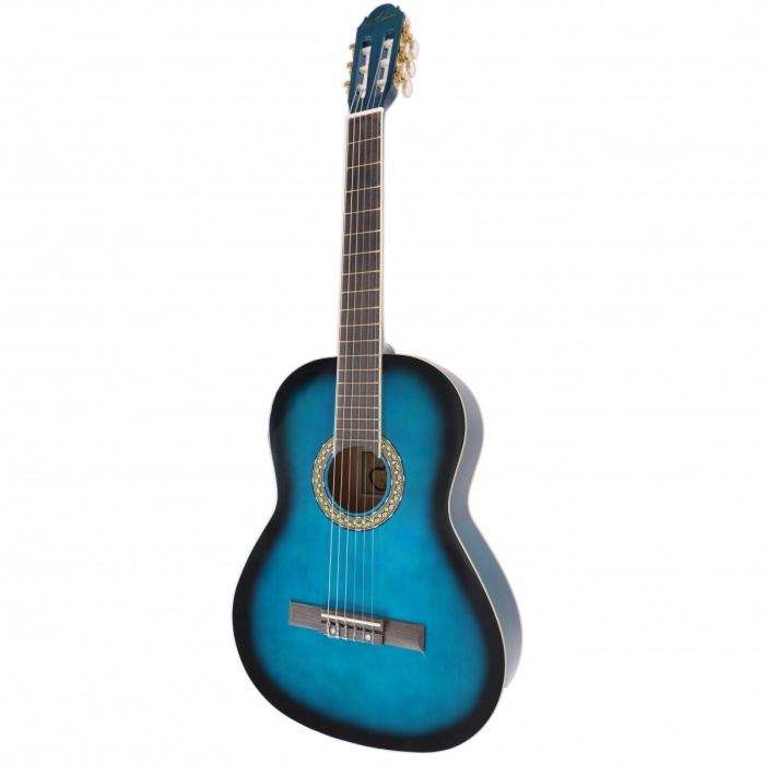 Almira MG917-BLS Klasik Gitar - Blue Sunburst (Başlangıç - 4/4 Boy) | Mavi Sunburst Kaplama, Akçaağaç Klavye Hissi, Öğrenci Dostu Sap Profili | Uyum: 4/4 (Tam Boy) Standart