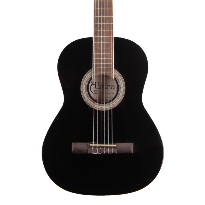 Almira MG917-JR-BK 3/4 Klasik Gitar - Siyah (Eğitim - Küçük Boy) | 3/4 Gövde Ölçüsü, Çocuk Ergonomisine Uygun Sap Yapısı, Parlak Siyah Cila | Uyum: 8-12 Yaş Arası Öğrenciler