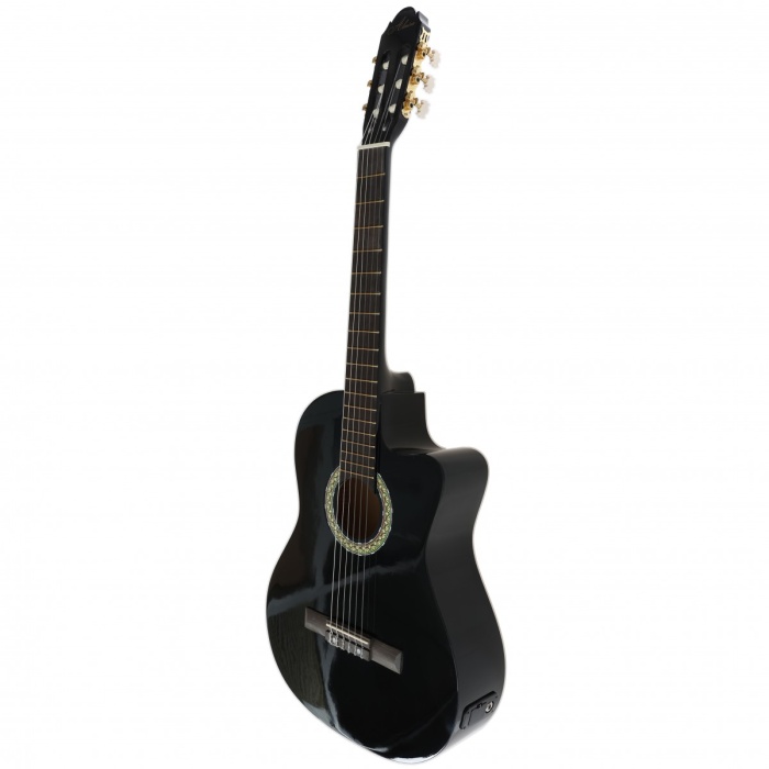 Almira MG917CE-BK Elektro Klasik Gitar - Siyah (Orta Seviye - Cutaway) | Kesik Kasa (Cutaway), Siyah Parlak Cila, Dahili 4-Band EQ ve Tunerlı Preamp | Uyum: Sahne ve Pratik Kullanımı