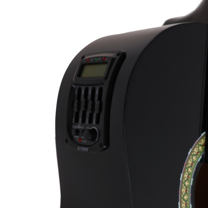 Almira MG917CE-BK Elektro Klasik Gitar - Siyah (Orta Seviye - Cutaway) | Kesik Kasa (Cutaway), Siyah Parlak Cila, Dahili 4-Band EQ ve Tunerlı Preamp | Uyum: Sahne ve Pratik Kullanımı