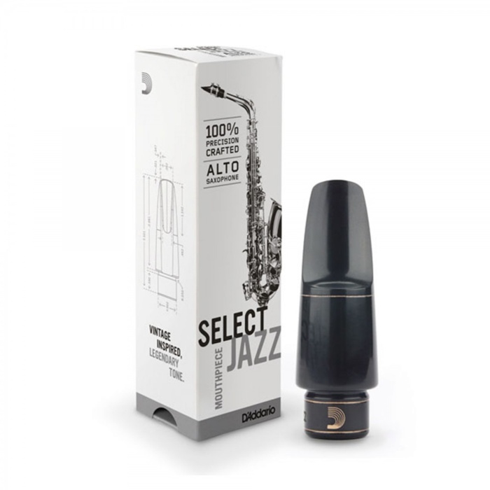 DAddario MJS-D6M Alto Saksafon Select Jazz Mermer Desenli (Marble) Ağızlık | Vintage Tını, D6 Açıklık / Medium Chamber, %100 Hassas CNC İşleme Teknolojisi