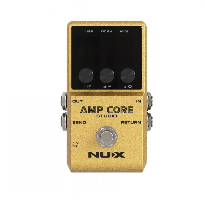 NUX NCA-1 Amp Core Studio (Profesyonel - Amfi Modelleme & IR) | Master ve Drive Kontrolleri, Dahili IR Yükleyici, Stüdyo Kalitesinde Kabin Simülasyonu, Sessiz Kayıt İmkanı | Ölçüler: Standart Pedal Boyutu