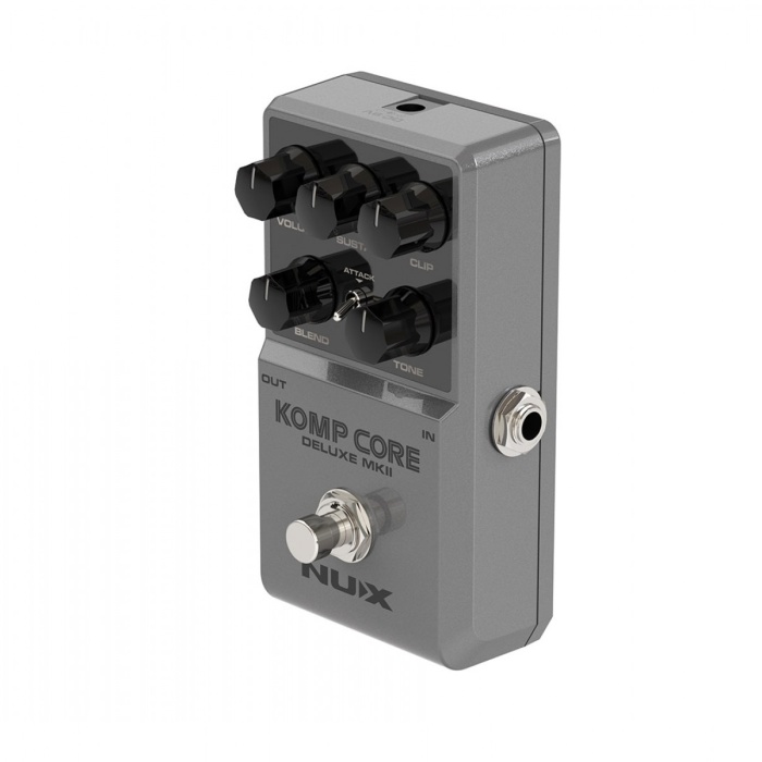 NUX NCC-2 Komp Core Deluxe MKII (Profesyonel - Kompresör Pedalı) | Paralel Kompresyon (Blend Kontrolü), 3 Farklı Kompresör Modu (Clip/Clean/Normal), Sinyal Dengeleyici | Ölçüler: 122 x 72 x 47 mm